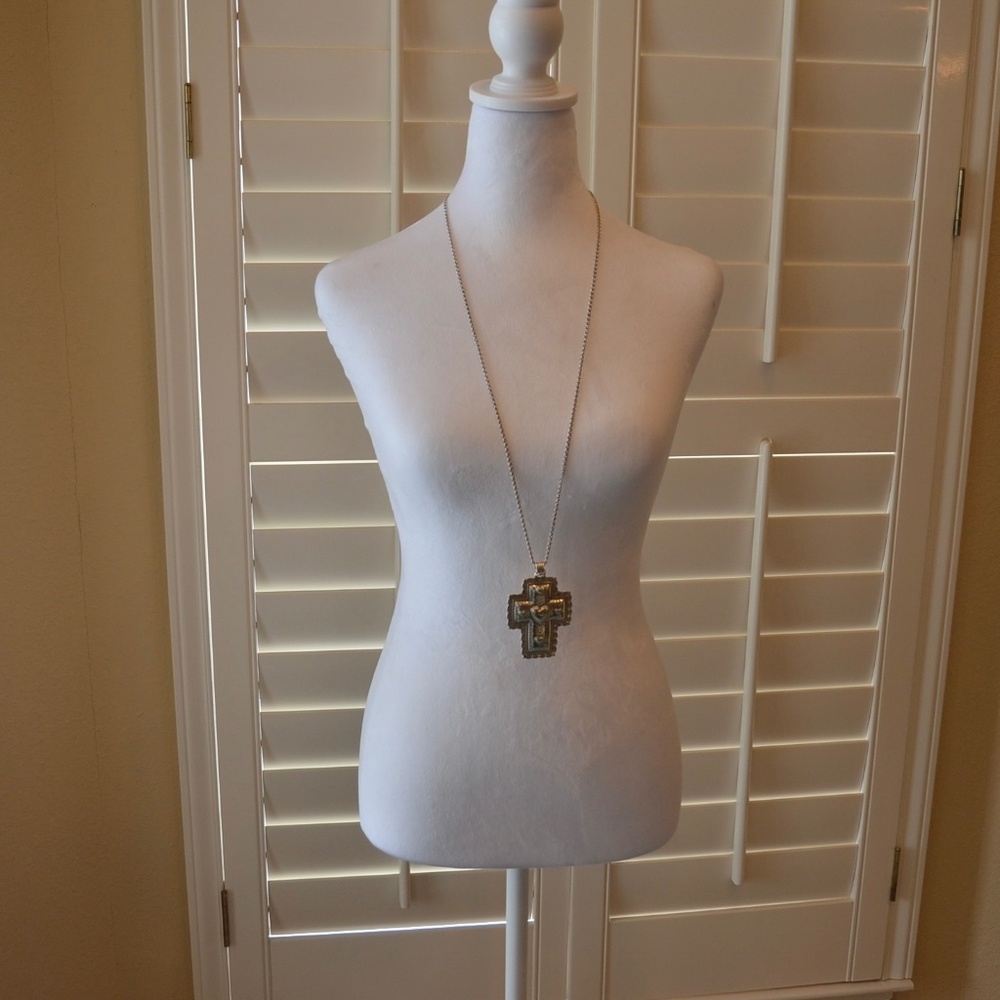Brighton Sliver Color Cross Pendant